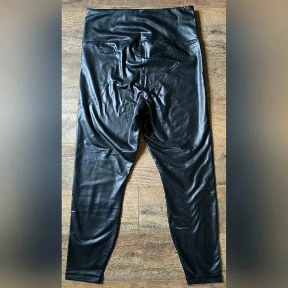NWOT 90 Degree by Reflex High Waist Faux Leather Fleece Lined Leggings XL - Picture 3 of 6